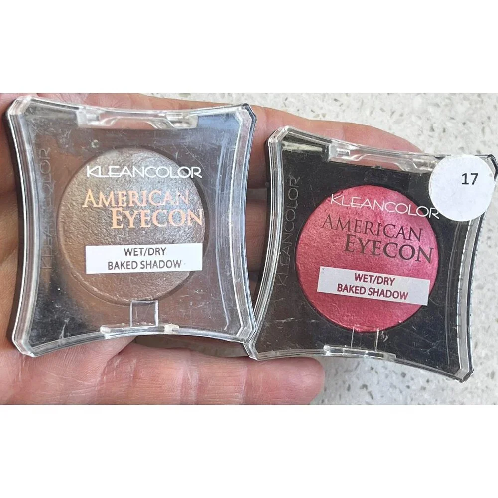 Kleancolor American Eyecon Wet/Dry Baked Shadow Set Of 2 Matte Maple & Toffee Hi